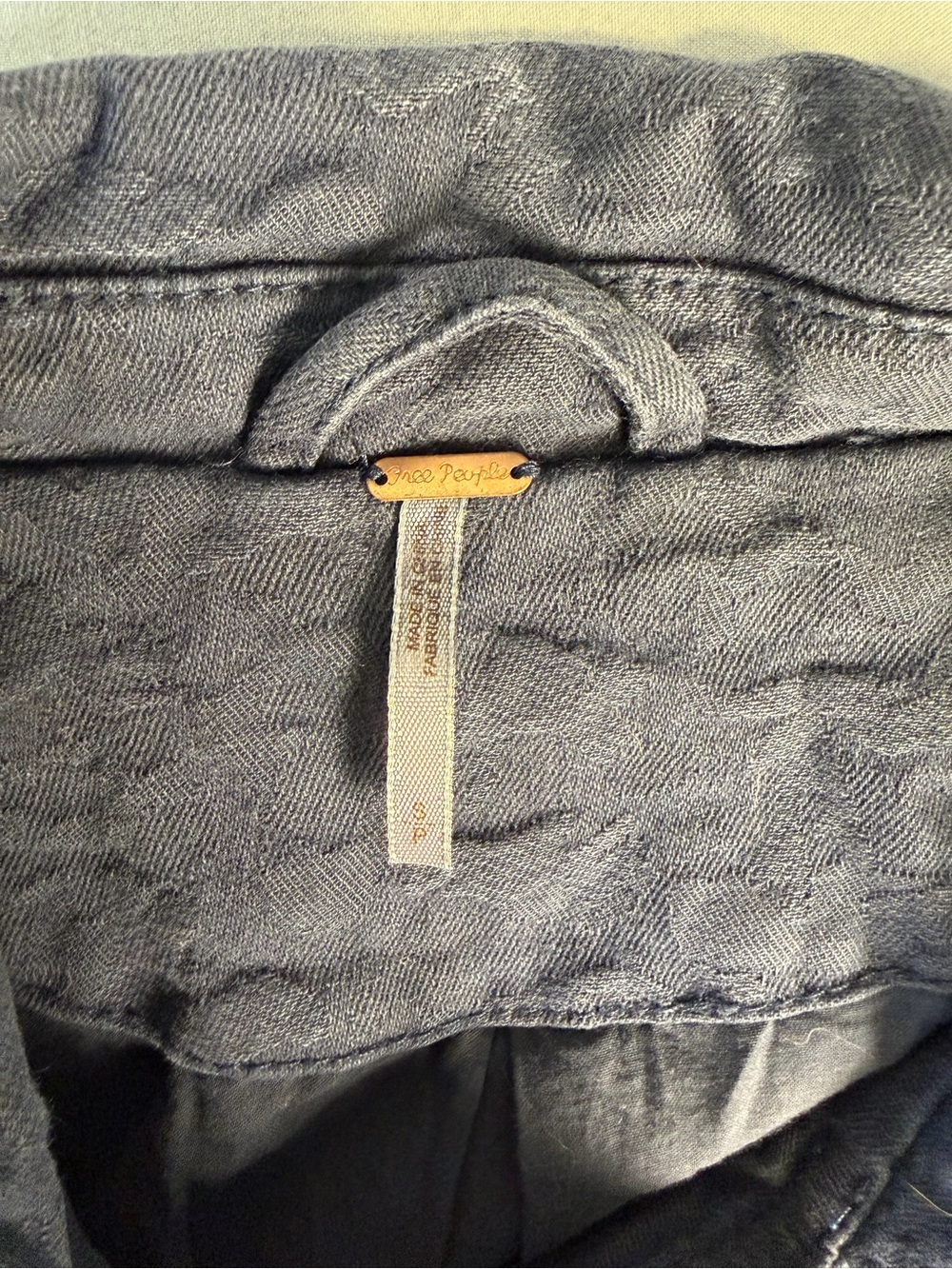 Free People Navy Blue Utility Military Jacket with Cargo Drawstring Small - Picture 7 of 15